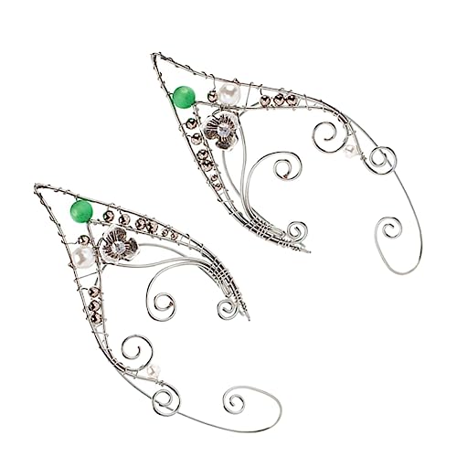 Beaupretty Ohrmanschetten Ohrclip Damen Nicht Durchdringende Ohrklemme Eleganter Ohrschmuck für Cosplay und Vintage Elfen Design Handgefertigte Ohrclips von Beaupretty
