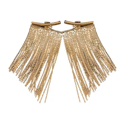 1Paar Geometrische Quasten Ohrringe für Damen Hängende Ohrringe für Besondere Anlässe Cocktailpartys Valentinstag Langlebiges Design Goldfarbe von Beaupretty