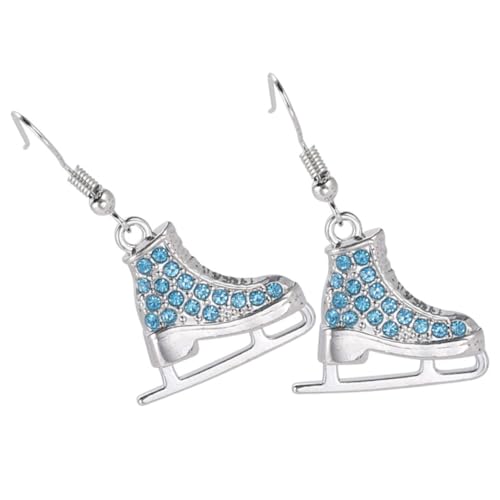 Beaupretty Eiskunstlauf Ohrringe für Damen Strass Haken Ohrringe Leichte Baumelnde Sport Winter Hochzeits Ohrhänger von Beaupretty