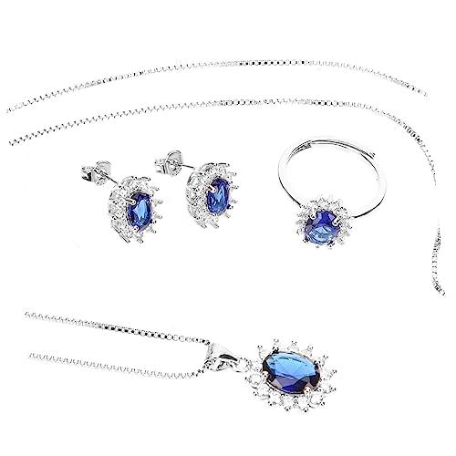 1Satz Blaue Edelstein Halskette mit Ring Ohrringen Schmuckset für Hochzeiten Partys Besondere Anlässe Stilvolles Design Langlebiger Vielseitig 1Satz Blaue Edelstein Halskette mit Ring Ohrringen Schmuckset für Hochzeiten Partys Besondere Anlässe Stilvolles Design Langlebiger Vielseitig von Beaupretty