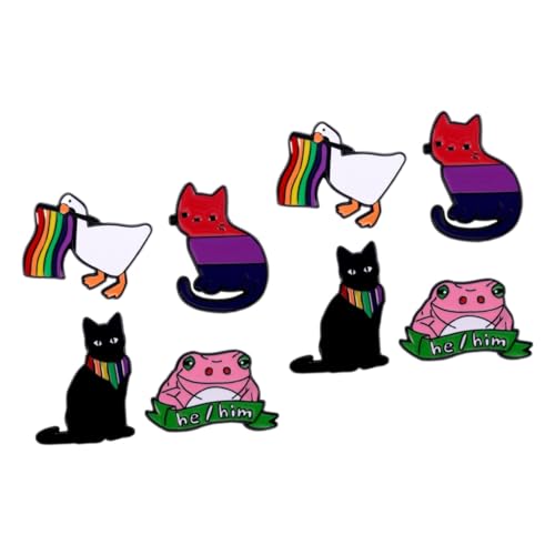 2 Sätze Cartoon Tier Broschen Niedliche Emaille Pins Für Kleidung Rucksäcke Hüte Langlebig Leicht Für Besondere Anlässe 4 Stück * 2 von Beaupretty