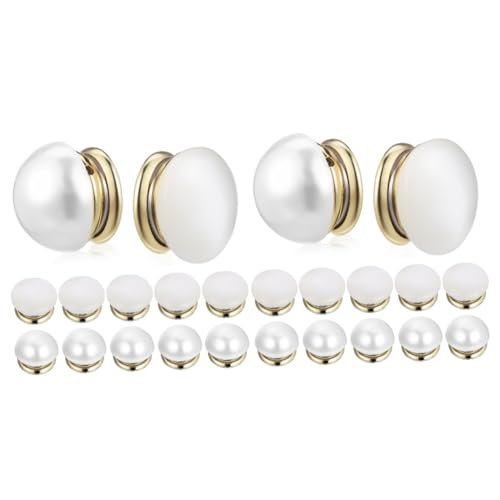 2 Sätze Teiliges Magnetische Broschen Für Hochzeitsvorhänge Kleider Und Schals Weiße Und Cat Eye Perlen Sicherer Halt Ohne Nähte Für Leichte Stoffe 12 Stück * 2 von Beaupretty