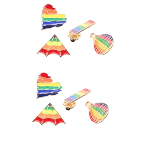 2 Sätze Teiliges Regenbogen Brosche Pins Für Kleidung Rucksäcke Hüte Cartoon Design Langlebigem Legierungsmaterial Für Halloween Geburtstage Besondere Anlässe 4 Stück * 2 von Beaupretty