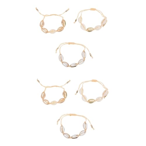 2 Sätze Verstellbares Muschelarmband Für Damen Teiliges Boho Strand Schmuck Für Handgelenk Knöchel Für Besondere Anlässe Täglichen Gebrauch 3 Stücke * 2 von Beaupretty