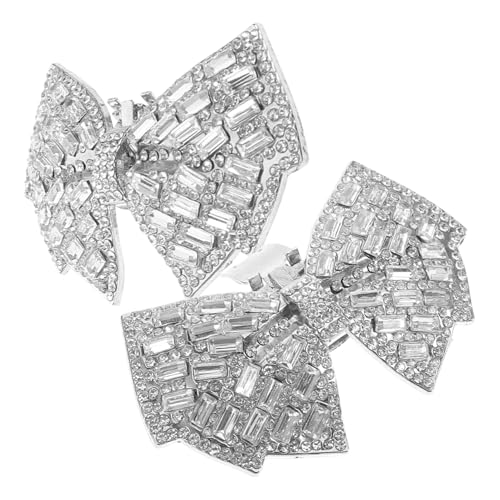 2 Stück Abnehmbare Schuhclips mit Schleifen Schuhe Dekoration für Frauen Stilvolle Schuhcharms für Hochzeiten Besondere Anlässe von Beaupretty