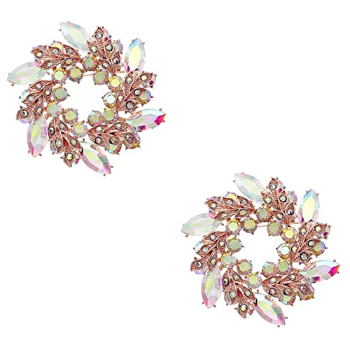2 Stück Brosche für Frauen Rhinestone Bouquet Pin für Hochzeiten Partys Besondere Anlässe Langlebig Vielseitig Einsetzbar Perfektes Accessoire für Brautkleider Abendmode von Beaupretty