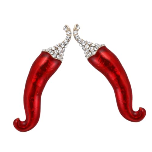 Beaupretty 2stücke Teilige Metall-emaille-pfefferbrosche Gemüse-anstecknadeln Chili-party-dekoration Für Sommer-veranstaltungen Auffälliges Accessoire Für Jacken Und Taschen von Beaupretty