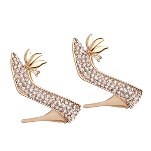 Beaupretty 2stücke Brosche Anstecknadel Mit High-heels-design Strasssteine Dekorativ Für Damen Kleider Anzug Schal Rucksack Modeschmuck Accessoire von Beaupretty