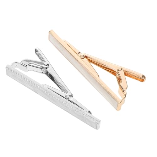 2 Stück Krawattenklammern für Herren Metall Krawattenclip für Hochzeiten Business Elegantes Design für Einfach zu Verwenden Hochwertiges Material von Beaupretty