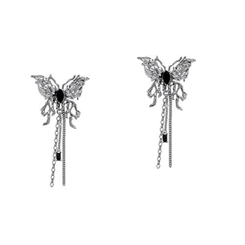 2 Stück Metallische Schmetterlingsbrosche mit Quaste für Frauen Anstecknadel für Kleidung Schals Taschen Vielseitige Dekoration von Beaupretty