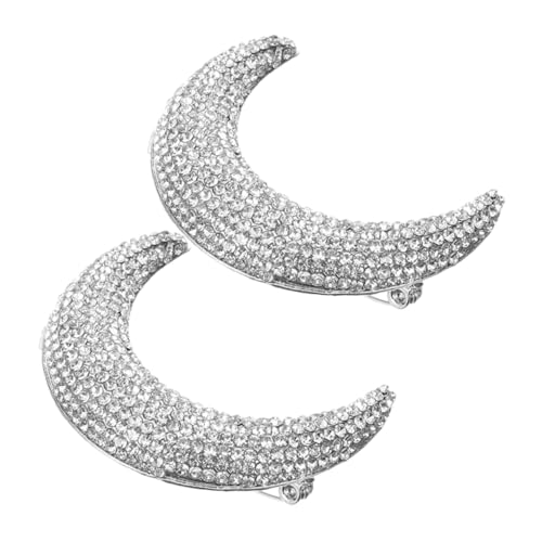 2 Stück Mondbrosche für Damen Mondförmige Anstecknadel Dekorative Brosche für Kleidung Schal Hut Anzug Rucksack Langlebig von Beaupretty