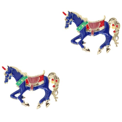 2 Stück Pferdebrosche Metallanstecker für Kleidung Kreative Anstecknadel für Taschen Schals Stilvolles für Frauen Langlebige Brosche für Besondere Anlässe von Beaupretty