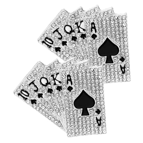 Beaupretty 2 Stücke Spielkarten Brosche Anstecknadel Unisex Schmuck Dekoration für Anzüge und Kleider von Beaupretty