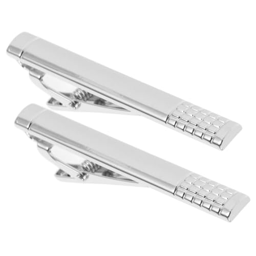 2 Stück Teiliges Krawattenklammer für Herren Dekorative Krawattenclips Metall für Formelle Anlässe Meetings Langlebig von Beaupretty