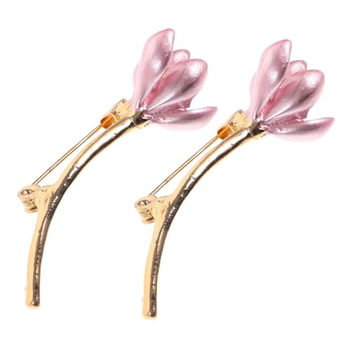 2 Stück Tulpenbrosche Metall Anstecknadel für Damen Blütenbrosche für Kleidung Hüte Accessoires Langlebig von Beaupretty