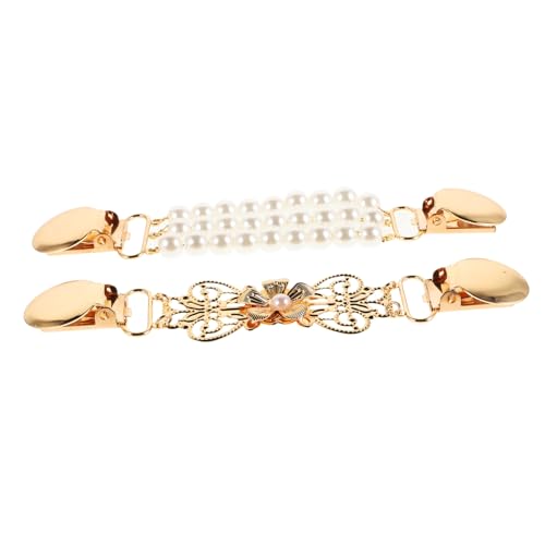 2 Stück Vintage Cardigan Clips mit Perlen Pullover Clips für Schals Kleider für Damen für Formelle Anlässe Vielseitige Outfits von Beaupretty