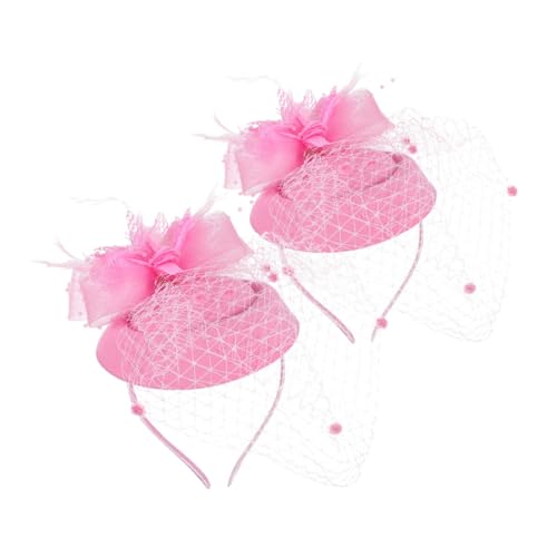 2 Stück Vintage Netz Plume Haarband mit Hut Accessoires für Cosplay Partys und Festliche Anlässe Bequeme und Stilvolle Kopfbedeckung von Beaupretty