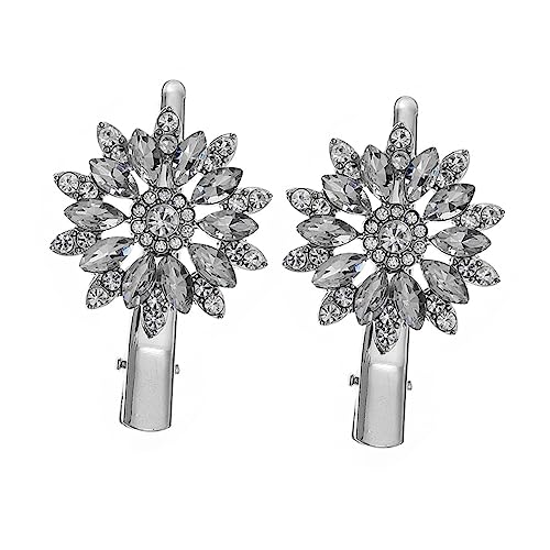 Beaupretty 2 Stücke Strass Blumen Haarspangen für Glitzer Haarnadeln Chic Haarschmuck für Partys Dekorative Haaraccessoires Seitliche Clips für Mädchen von Beaupretty