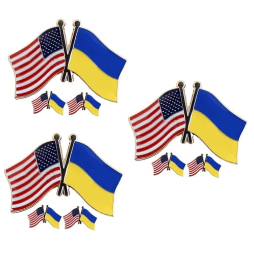 3 Sätze Alloy Brosche Mit Us Flagge Flagge International Friendship Pin Für Männer Langlebige Anstecknadel Im Eleganten Design 3 Stück * 3 von Beaupretty