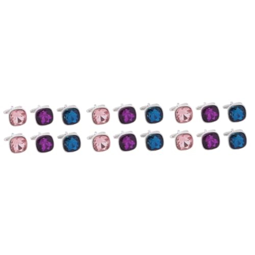 3 Sätze Herren Manschettenknöpfe Buntem Accessoires Für Anzüge Für Hochzeiten Festliche Anlässe Hochwertigem Material Gefertigt 3 Paare * 3 von Beaupretty