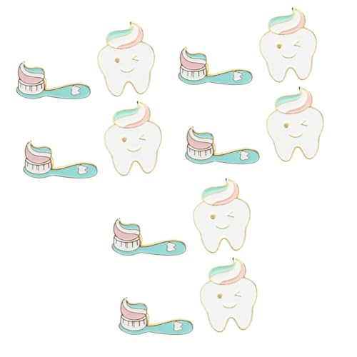 3 Sätze Kreative Zahnbürsten Anstecknadeln Witzige Emaille Broschen Für Kleidung Accessoires Pins Für Taschen Hüte Für Persönliche Stylings Besondere Anlässe 4 Stück * 3 von Beaupretty