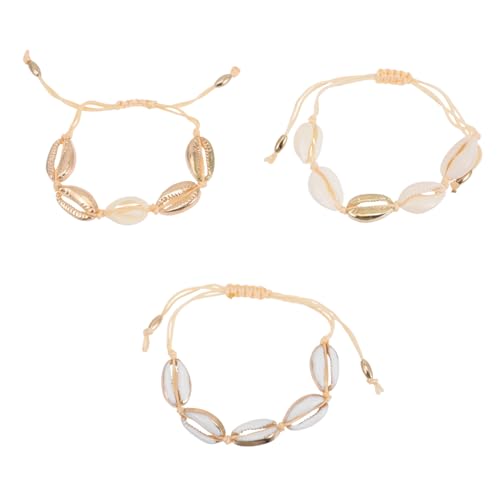 3 Sätze Teiliges Boho Muschelarmband Verstellbare Strandarmbänder Fußkettchen Für Damen Perfektes Strandjuwel Für Frauen Für Besondere Anlässe 3 Stücke * 3 von Beaupretty