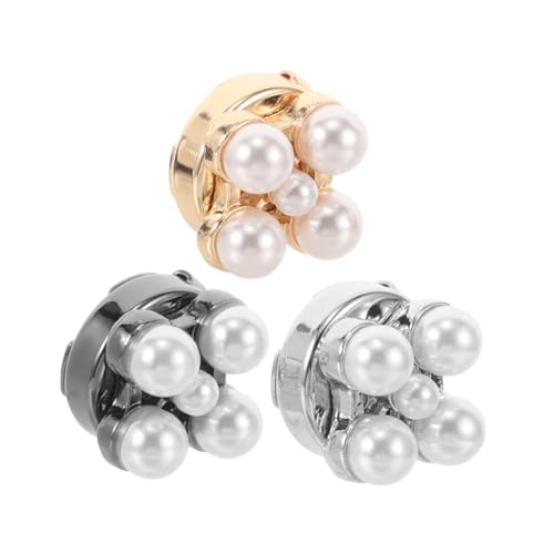 3 Stück Manschettenknöpfe Mit Blumenmuster Hemdknopfbox Schalschnalle Hemdnieten Uniformknöpfe Hemdclips Für Damenoberteile Hochzeit Krawattenklammern Dekorative von Beaupretty