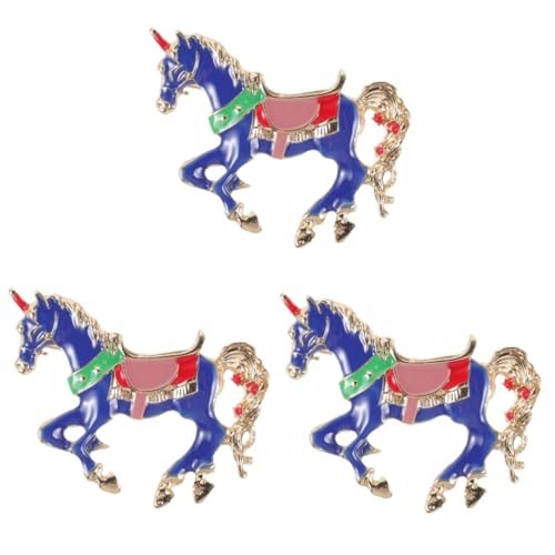 3 Stück Pferde Brosche Anstecknadel Vintage Design für Kleidung Schals Anzüge für Robust Langlebig Dekorative Brosche von Beaupretty