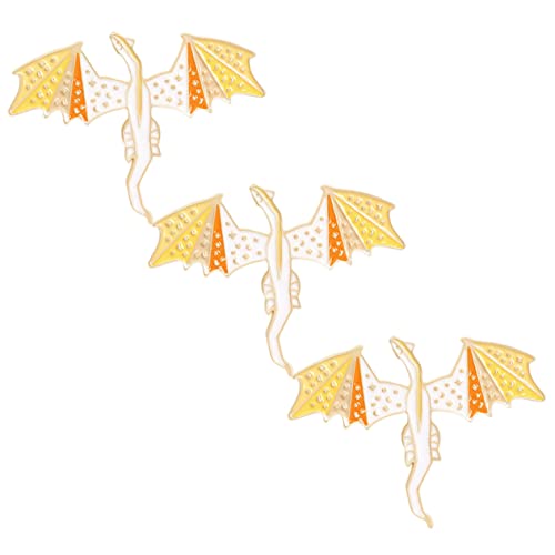 Beaupretty 3 Stücke Dinosaurier Emaille Pin Metall Broschen für Rucksäcke Jacken Hüte Kreative Drachen Anstecknadel für Damen und Herren von Beaupretty