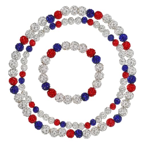 3 Stück Teiliges Herren Baseball Halskette mit Bunten Strassperlen Sportlicher Schmuck für Männer Variierende Längen Funkelnde Accessoires für Athleten Sportliebhaber von Beaupretty