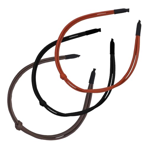 Beaupretty 3stücke Geknotetes Stirnband Aus Leder Für Damen Dünne Stirnbänder Für Frauen Stirnband Für Lockiges Haar Süße Haaraccessoires Für Hochzeit von Beaupretty