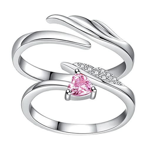 4 Paare Ringe mit Design Offener Finger Ring Modischer Schmuck für Verlobung Besondere Anlässe von Beaupretty