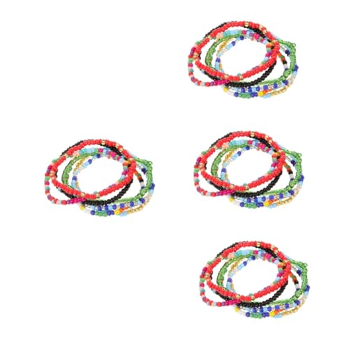 4 Sätze Teiliges Boho Fußkettchen Für Damen Verstellbare Farbenfrohe Perlen Fußschmuck Vielseitig Fußkette Oder Armband Für Strand Urlaub Partys 7 Stück * 4 von Beaupretty