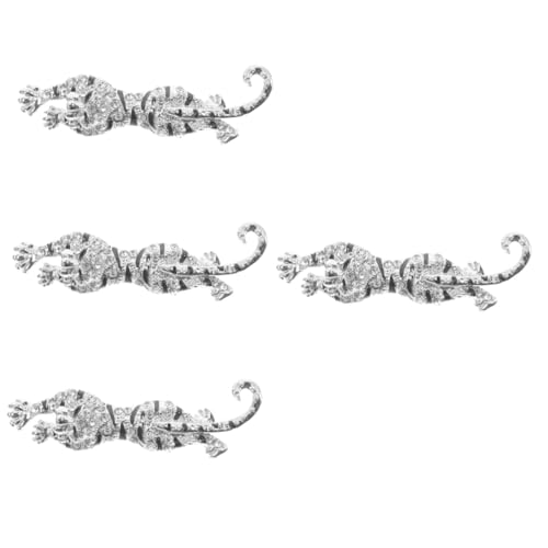 4 Stück Leoparden Brosche mit Strasssteinen Eleganter Ansteck Pin für Damen Tierdesign für Kleidung Hüte Taschen Outfits Besondere Anlässe 4 Stück Leoparden Brosche mit Strasssteinen Eleganter Ansteck Pin für Damen Tierdesign für Kleidung Hüte Taschen Outfits Besondere Anlässe von Beaupretty