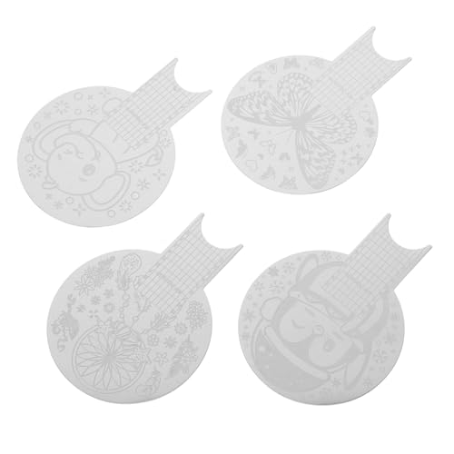 4 Stück Nageldruckvorlage Nagelstempelset Nailart-stempel Nagelstampfer-kit Stempelset Für Nagelkunst Nagelprägung Nageldesign-stempel Nagelstempelplatten Silver Stahlplatte Beaupretty von Beaupretty