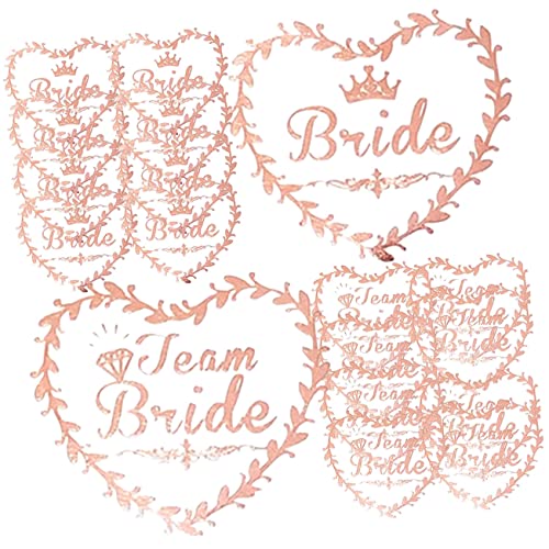40 Stück Tattoos Aufkleber für Braut und Brautjungfern Metallic Design Dekoration für Junggesellinnenabschied und Brautparty Hautfreundliche Temporäre Tattoos für Feiern und von Beaupretty