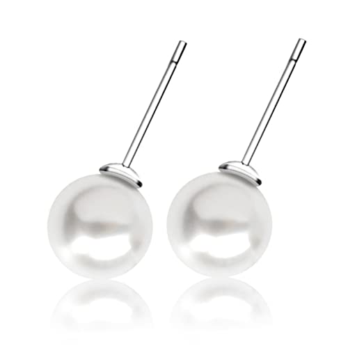 Beaupretty 4paare Sterling Silber Perlenohrringe Damen Ohrschmuck Elegantes Frauen Schmuck Ohrring Für Geburtstag Hochzeit Party von Beaupretty