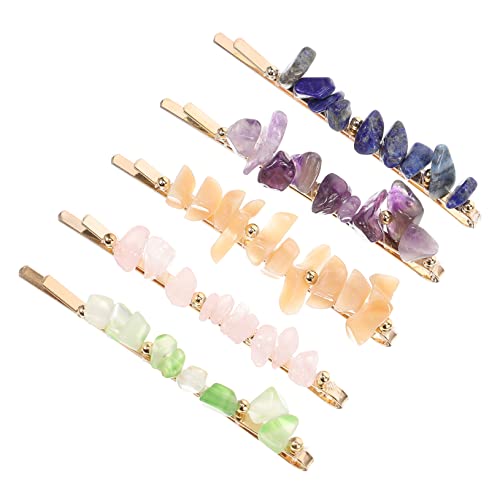 5 Stück Haarklammern mit Kristallsteinen Teiliges aus Natürlichen Amethyst Haaraccessoires für Damen für Eleganten Look und Besondere Anlässe von Beaupretty