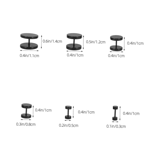 6 Paar Herren Ohrstecker Punk Ear Tunnel Fake Gauges Titanstahl Komfortable Allergiefreie Ohrringe für Anlässe 6 Paar Herren Ohrstecker Punk Ear Tunnel Fake Gauges Titanstahl Komfortable Allergiefreie Ohrringe für Anlässe von Beaupretty