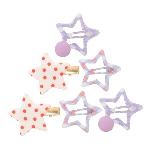 6 Stck. Süße Haarspangen mit Dekorative Stern Haarclips für Damen Snap Haaraccessoires für Verschiedene Anlässe Langlebig und Praktisch von Beaupretty