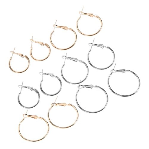 Beaupretty Große Runde Ohrringe für Damen Metall Creolen Übertriebenes Design Leicht Trendiger Ohrschmuck für Alltag Abendkleid von Beaupretty