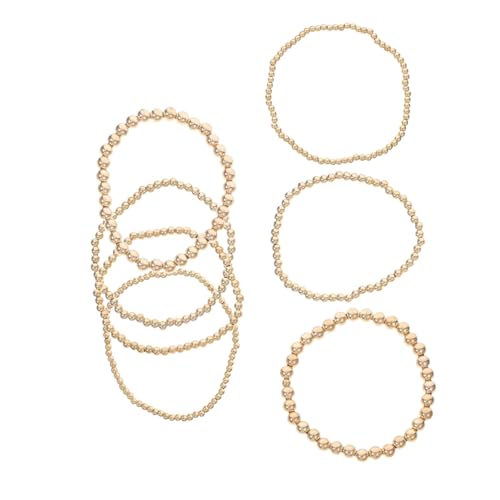 Beaupretty 7stücke Boho-freundschaftsschmuck Stapelarmband Mit Perlenkugeln Stretch-armbänder Für Frauen Perlenarmbänder Für Einfacher Schmuck Für Jeden Anlass von Beaupretty