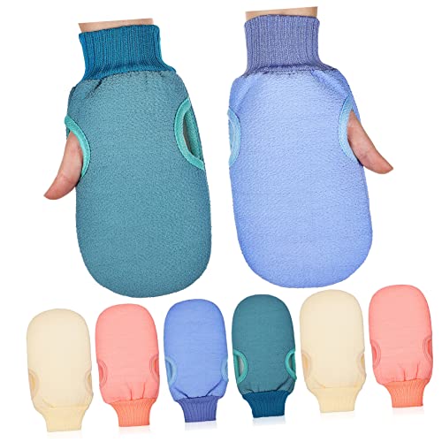 8Stücke Körperpeeling Exfolierende Fäustlinge für Damen und Herren zur Hautreinigung und Körperpflege mit Durchdachtem Design und Wiederverwendbar von Beaupretty
