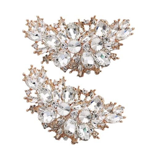 Beaupretty 1 Paar Abnehmbare Schuhclips mit Funkelnden Schmucksteinen Schuhschnallen für Damen für Hochzeiten Abendpartys Besondere Anlässe Roségold von Beaupretty