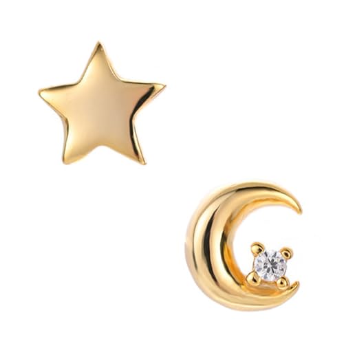 Beaupretty Asymmetrische Mond und Sterne Ohrringe 925 Sterling Silber Kreative Ohrstecker für Damen Stilvoller Schmuck Hypoallergen Geschenkidee Beaupretty Asymmetrische Mond und Sterne Ohrringe 925 Sterling Silber Kreative Ohrstecker für Damen Stilvoller Schmuck Hypoallergen Geschenkidee von Beaupretty
