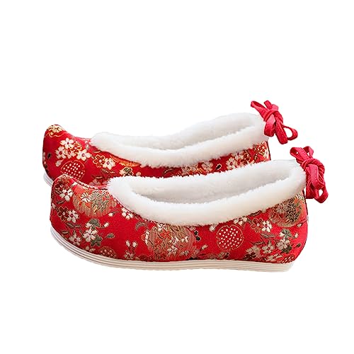 Beaupretty 1 Paar Bestickte Flache Schuhe für Damen Chinesischer Stil Hanfu Stoffschuhe mit Verstecktem Keilabsatz und Floralen Motiven für Ethno Looks und Besondere Anlässe Beaupretty 1 Paar Bestickte Flache Schuhe für Damen Chinesischer Stil Hanfu Stoffschuhe mit Verstecktem Keilabsatz und Floralen Motiven für Ethno Looks und Besondere Anlässe von Beaupretty