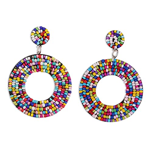 Beaupretty Perlenohrringe Für Frauen Bunte Böhmen Perlenohrringe Baumelnde Ohrringe Im Tropfenstil Handgefertigt Modisch Und Einzigartig Für Sommerurlaub von Beaupretty