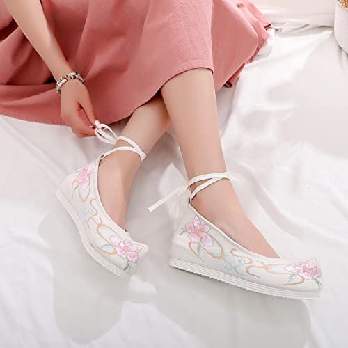 Beaupretty 1 Paar Damen Hanfu Schuhe mit Dicken Sohlen Bestickte Ethno Schuhe Slope Absatzschuhe für Aufführungen und Besondere Anlässe Weiß Beaupretty 1 Paar Damen Hanfu Schuhe mit Dicken Sohlen Bestickte Ethno Schuhe Slope Absatzschuhe für Aufführungen und Besondere Anlässe Weiß von Beaupretty