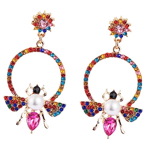 Beaupretty Bienenohrringe Strass Tropfenohrringe Für Frauen Modische Perlenohrringe Zarte Ohrhänger Für Mädchen Stilvolle Ohrstecker Für Partys Schicke Ohrringe Für Alltag von Beaupretty