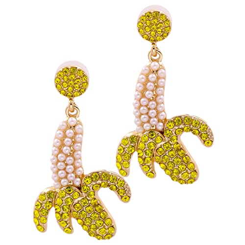 Beaupretty 1 Paar Extravaganter Kreativer Ohrring im Fruchtdesign Glänzende Ohrringe mit Strass für Besondere Anlässe Wie Weihnachten Valentinstag oder Geburtstage Leicht und für Tag von Beaupretty